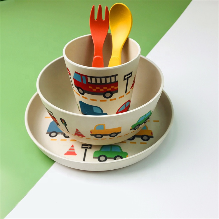 Biologisch Abbaubares 5-teiliges PLA-Bambus-Geschirr fr Kinder Kleinkind  Teller Schssel Tasse Set Umweltfreundliches und Splmaschinenfestes  Naturgeschirr| Alibaba.com