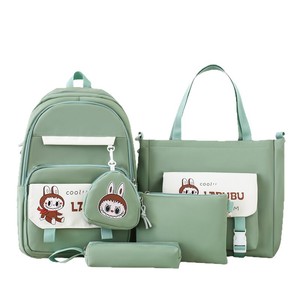 New Style <b>School</b> Bag Korean Style Fashionable Four-Piece Set Student <b>Backpack</b> Tutoring Bag Trendy Large-Capacity <b>Backpack</b> - Product Image 5