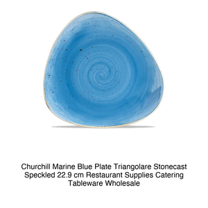 Plato Triangular Azul Marino 22.9 cm Churchill Stonecast Speckled 12Scfstr9 - Product Image 2