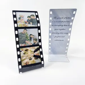 Kunden spezifischer doppelseitiger Druck Wärme sublimation Metallic Film Foto rahmen Wärme übertragungs film Streifen rahmen mit Ständer