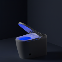 Siège de toilette intelligent haut de gamme avec chauffage, bidet, télécommande, réglage de la température de l'eau inclus, fixation au sol