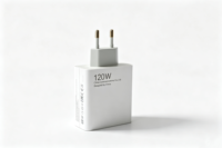 A1-7 120W Pengisi Daya Cepat Standar EU untuk Ponsel, QC3.0 Pengisi Daya Ponsel Cepat, Port USB-C Kompatibel dengan Ponsel