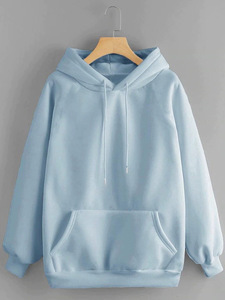 Custom Plain Blank Oversized Pullover Hoodie Fleece Lined Sweatshirt for <b>Women</b> Men Autumn Winter Casual Hooded <b>Top</b> - Product Image 2