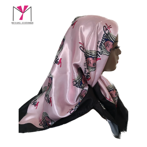Écharpes en soie de luxe avec logo personnalisé, écharpes en gros, écharpes pour femmes, hijab - Product Image 4