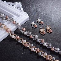 Vente directe d'usine, collier et boucles d'oreilles en imitation perle, très vendus en Europe et aux États-Unis, style tendance
