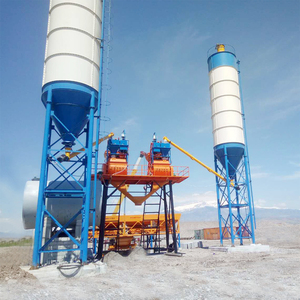 Centrale à béton fixe série HZS35, fournie par l'usine, avec mélangeur automatique JS et silo à ciment pour la construction. - Product Image 3