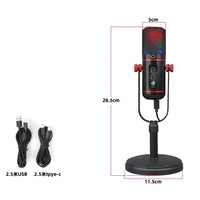 Microphone à condensateur professionnel EZON M1 RGB USB Type C, bande passante 20Hz-20kHz, garantie 1 an pour le gaming et le podcasting