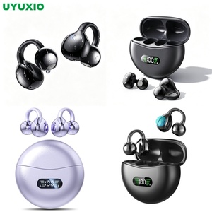 Écouteurs sans fil à crochet d'oreille pour le travail, les trajets et l'entraînement, avec chargement USB-C, longue autonomie, affichage du <span class=keywords><strong>niveau</strong></span> <span class=keywords><strong>de</strong></span> batterie et étui <span class=keywords><strong>de</strong></span> chargement - Product Image 1
