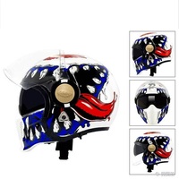 Nouveau rétro casque samouraï Combo casque moto dark vador Non-Scorpion quatre saisons moto rue voiture demi casque