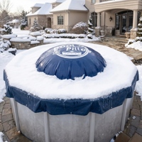 Coussin gonflable de piscine Marazual en PVC ultra-épais, résistant au froid et durable, avec grande housse de protection hivernale fermée