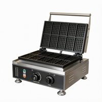 Machine à gaufres belges carrées antiadhésives 10 pièces, 1550W, 110V/220V, avec contrôle de la température et de la minuterie, pour usage commercial, hôtelier et domestique
