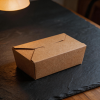 Boîte à emporter de luxe en kraft brun de qualité alimentaire 32 oz, biodégradable, recyclable, emballage écologique pour salade de restaurant