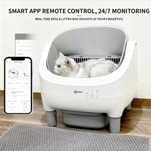ODM Neue Automatische Smarte Katzentoilette APP-Steuerung Duale Sicherheitssensoren Selbstreinigende Katzentoilette Automatisch mit Offenem Design - Product Image 2