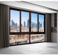 Ventana Corredera Moderna de Aleación de Aluminio, Ventana de Vidrio para Balcón con Gran Vista, Resistente al Calor, Impermeable, Insonorizada, Ahorradora de Energía, para Hotel