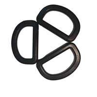 Anillo en D de POM Negro Resistente, Fuerte y Seguro, Accesorio Impermeable para Mochila, Equipaje, Bolsa, Tamaño Pequeño