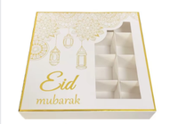 Recyclable Ivoire 10x10x5 Pouces Blanc Gâteau Boîtes Fenêtre Industrielle Boulangerie Papier Carrés pour Emballage Alimentaire Estampillé Feuille D'impression
