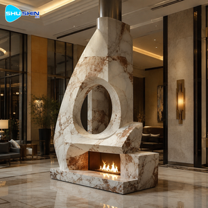 <span class=keywords><strong>Cheminée</strong></span> en <span class=keywords><strong>marbre</strong></span> baroque de luxe, entièrement sculptée à la main, avec un décor floral, en pierre naturelle, décoration intérieure <span class=keywords><strong>pour</strong></span> villa, hôtel, salon - Product Image 3