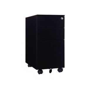 Top Vente Pas Cher Armoire Mobile Piédestal En Métal À 3 Tiroirs Avec Bord Rond - Product Image 2