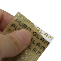 Etiquettes métalliques Autocollants avec logo personnalisé Lettres étanches transparentes en métal de transfert Autocollants d'étiquettes en nickel gaufré