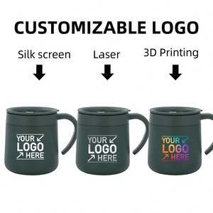 Custom logo Promotional Business Gift Vacuum Office <b>Double</b> <b>Wall</b> Insulated Coffee Cup 12oz Stainless Steel Coffee Mug Wiht Handle - Product Image 6