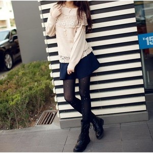 Women Thin Transparent Black Thigh High Stockings Solid Color Cotton Footed Socks For Summer JK Style - Product Image 2