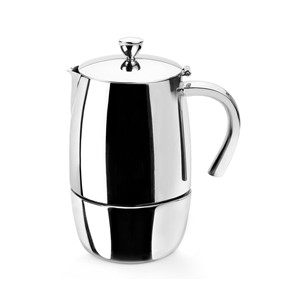 Caffettiera Express Luxe in acciaio inox, capacità 6 tazze, preparazione manuale, per uso domestico - Product Image 1