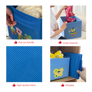 Nhà Máy Bán Buôn Biểu Tượng Tùy Chỉnh Màu Sắc Nhỏ Có Thể Gập Lại Vải Tổ Chức Hình Chữ Nhật Lưu Trữ Hộp Cho Hộ Gia Đình Lưu Trữ Phòng Tắm - Product Image 4