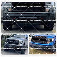 Pare-chocs avant en acier robuste CZX pour F150 2021-2023, avec feux LED, revêtement noir, crochet de remorquage compatible avec le treuil