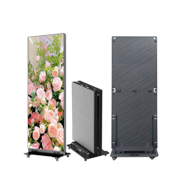 Indoor Foldable 4K HDR10+ Waterproof LED Poster Display Screen Movable Electronic Advertising Poster Stands for Retail Store