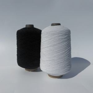 Latex <strong>Polyester</strong> Cover Rubber Thread Elastic <strong>Yarn</strong> <strong>100</strong>#/75/75 for Knitting Socks Dyed Melange and Raw Pattern Use for Weaving - Product Image 4