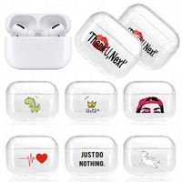 Étui pour écouteurs AirPods Pro, couverture antichoc anti-rayures transparente pour AirPods Pro avec impression de dessin animé mignon