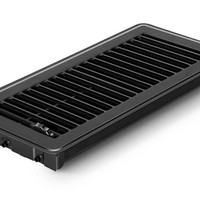 PATIKIL 10x2 pouces, 2 pièces, grille de ventilation de sol moderne en acier galvanisé robuste, couvercle de ventilation réglable à fixation murale, pour la maison