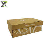 Boîte à chaussures en carton ondulé facile à assembler imprimée de logo de marque personnalisé ECO