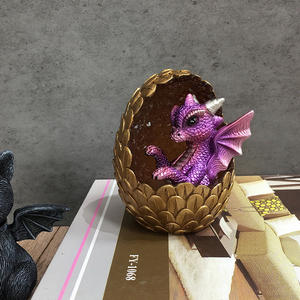 Decoración creativa de huevo de dragón para el hogar, decoración de cristal, artesanía de resina que puede brillar, huevo de dragón, decoración de escritorio para oficina - Product Image 3