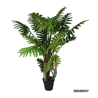 Plante de verdure artificielle en pot faux arbustes plante de Taro vert ou décor de Table de bureau à domicile