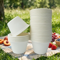 Gobelet à sauce compostable de qualité alimentaire, imperméable et résistant à l'huile, 4 oz, avec couvercle, de Green Olive