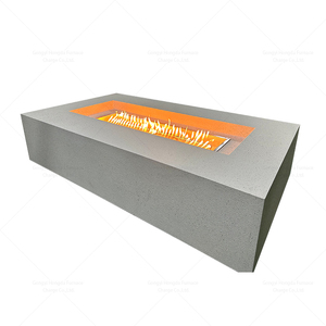 Per esterno con forma speciale di Design di lusso mobili di forma quadrata <span class=keywords><strong>a</strong></span> <span class=keywords><strong>Gas</strong></span> fuoco Pit tavolo Patio camino per giardino - Product Image 4