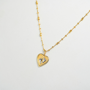 Collar con Colgante de Corazón de Oro Sólido de 18K PCX con Cadena con Dijes de Huellas de Bebé, Regalo <span class=keywords><strong>para</strong></span> Mamá Recién Embarazada, Joyería <span class=keywords><strong>para</strong></span> el Día de la Madre, Regalo <span class=keywords><strong>para</strong></span> Bebé o Niño - Product Image 5