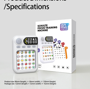 Máquina de Entrenamiento de Concentración <span class=keywords><strong>Schulte</strong></span> Focus, Juguetes Educativos Tempranos para Niños con 80 Tarjetas - Product Image 6