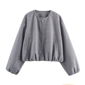 TAOP&ZA Nouvelle Collection <span class=keywords><strong>Hiver</strong></span> 2026 – Blouson Bomber Décontracté et Polyvalent à Col Rond et Manches Courtes ou Longues pour <span class=keywords><strong>Femme</strong></span> 3046264 - Product Image 2