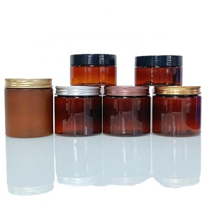 Tarro de plástico PET transparente de grado alimenticio con tapa negra para lociones y cremas cosméticas de 50g, 50ml, 100ml, 120ml, 150ml, 200ml, 250ml, 2oz, 4oz, 16oz - Product Image 3