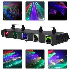 <strong>RGB</strong> Five-hole Disco Laser Light Stage Effect Lighting <strong>DMX</strong> Sound <strong>Control</strong> for DJ Club Party Show - Product Image 3