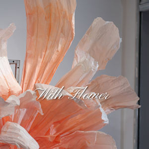 Düğün Dekorasyonu için Şampanya Dev Kağıt Çiçekler Düğün Kağıt Çiçekleri Sahne Malzemeleri Büyük Ölçekli Yapay Çiçekler - Product Image 3