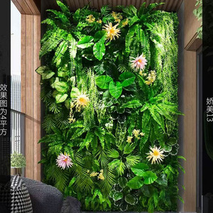 Ba chiều nhân tạo Biomimetic cỏ tường nhà máy tường nền với sự kết hợp cảnh quan của hoa nhân tạo - Product Image 4