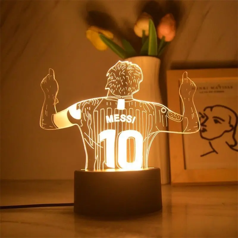 Всемирный футбольный светодиодный ночник Месси Рональдо Барселона Реал Мадрид футбольные фанаты ночник сувенир