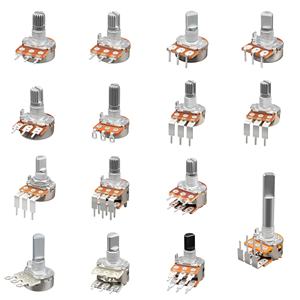 WH148 Lineares Potentiometer 3-polige 15-mm-Wellenmuttern Unter leg scheibe SOUND WELL B1K B2K B5K B10K B20K B25K B50K B100K B250K WH138 Potentiometer - Product Image 3