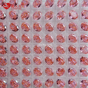 Готовый запас Padparadscha, оптовая цена, высококачественный камень овальной формы с кубическим цирконием - Product Image 3