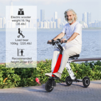 Trottinette électrique pliable à 3 roues TopMate ES33 en alliage d'aluminium léger, batterie 36V 7.8AH, fonction marche arrière, clé, 250W, étanche