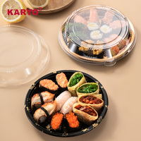 KARYO-Récipient à sushi en plastique à emporter avec couvercle anti-buée, jetable, pour supermarché ou restaurant, belle conception, 201