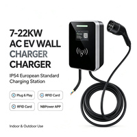 Station de recharge murale pour véhicules électriques AC 7KW 11KW 22KW avec application NBPower, carte RFID, Plug and Play pour usage domestique et extérieur